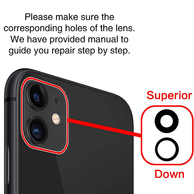 1 Set Back Camera Glass Lens w - Back Cover Adhesive recension och pris