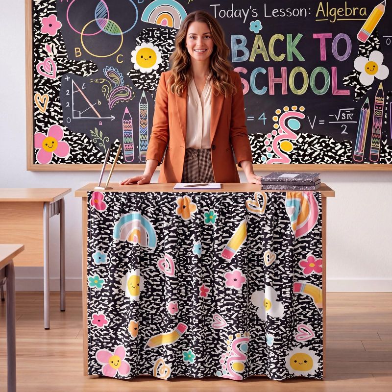 VIKAMA Back To School Cartoon  - Back Cover Adhesive recension och pris